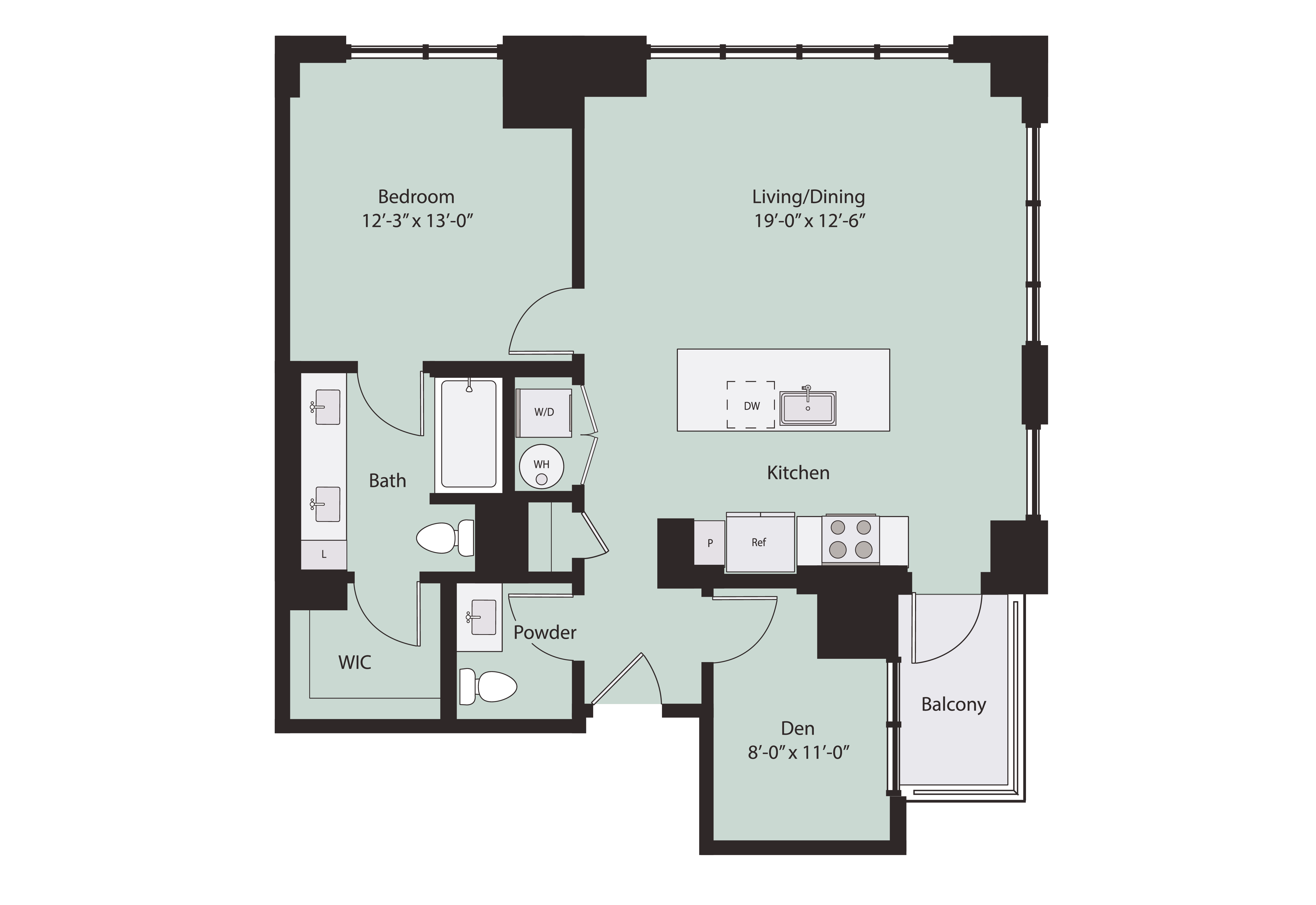 Floor plan layout diagram for A8